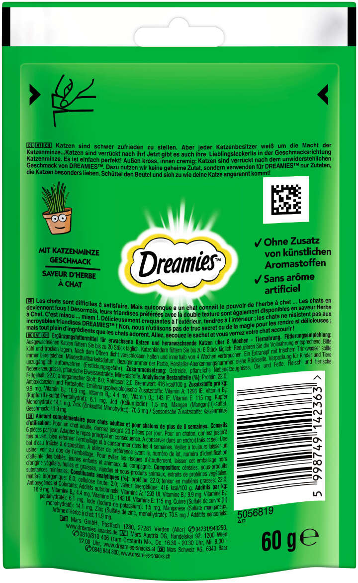 Dreamies Katzenleckerli mit Katzenminze